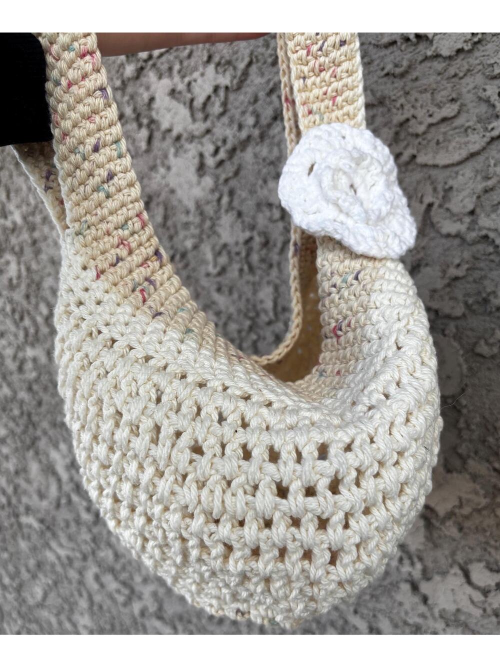 Handmade Floral Tote Bag: Reusable Grocery Bag